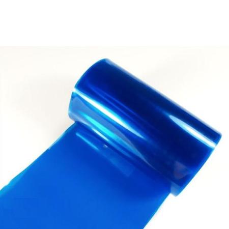 Muldental Termoretraibile PVC 68mm disteso Trasparente blu 1m - 64002